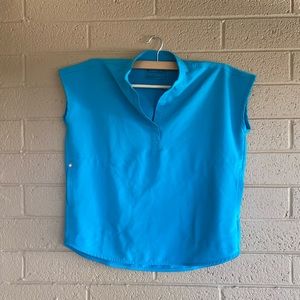 Figs Teal Rafaela Scrub Top